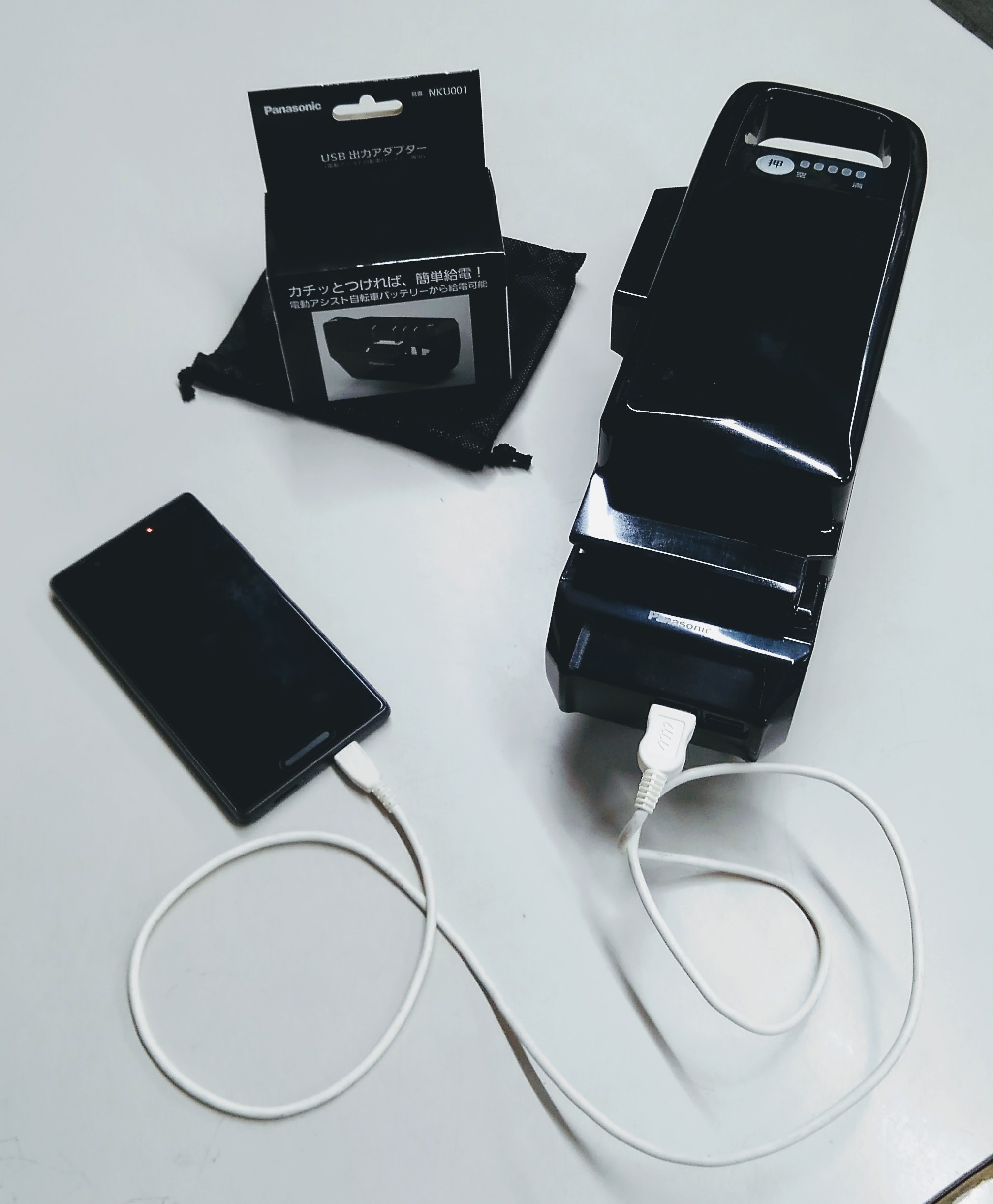 USB出力アダプター NKU001 Panasonic パナソニック 電動自転車 充電器から給電 災害 停電 キャンプ 優先配送